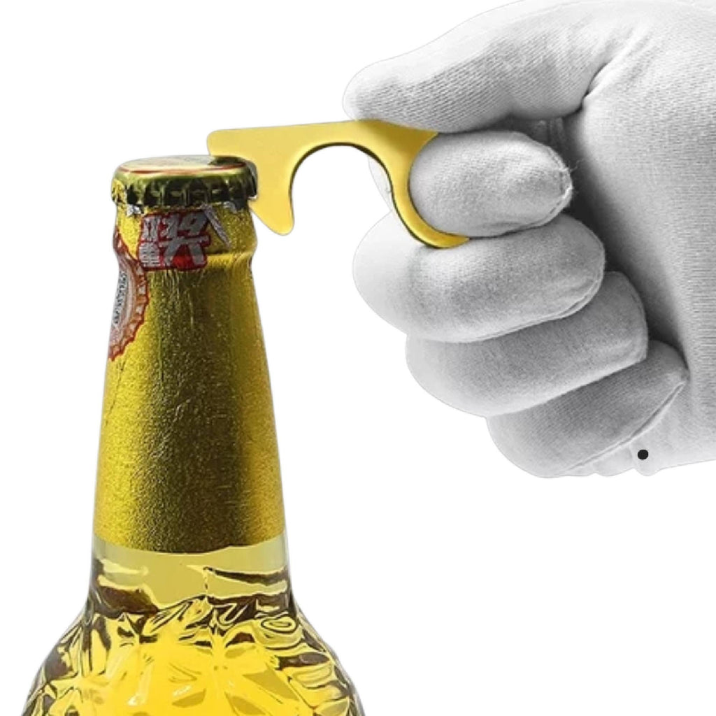 Contactless Key With Screen Touch Tip- Button Pusher- Door Opener-Bottle Opener-Door Pusher- Touch Screen Keychain